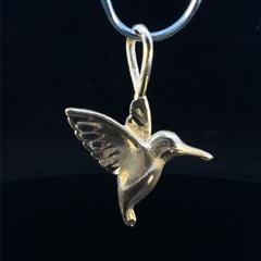 14K Yellow Gold Humming Bird Pendant 1.4 grams